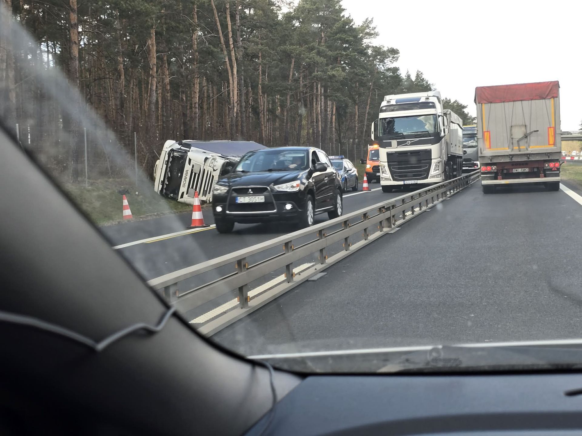Zdarzenie na autostradzie A1