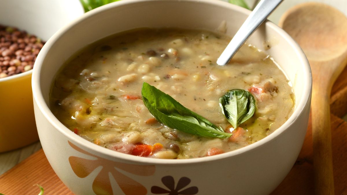 Krupnik z dodatkiem grzybów