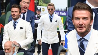 Zaintrygowany David Beckham obserwuje zmagania Huberta Hurkacza w półfinale Wimbledonu (ZDJĘCIA)