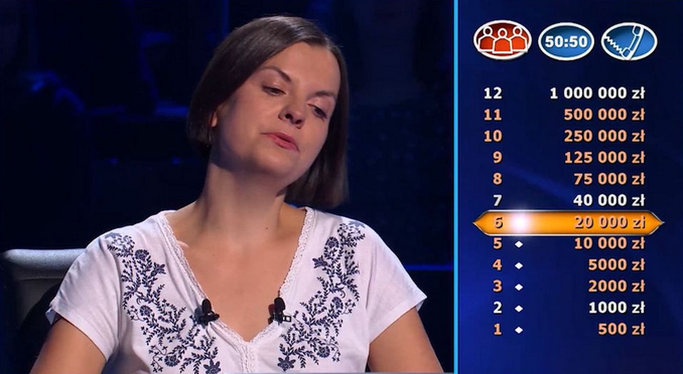 Uczestniczka "Milionerów"