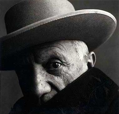 Pablo Picasso, Cannes, France, 1957, fot. Irvin Penn