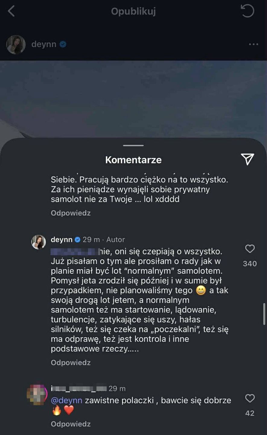 Deynn dyskutuje z internautami