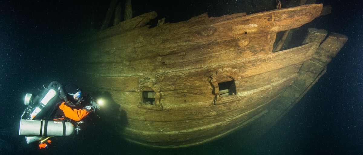 Zdjęcie dnia. Dobrze zachowany XVII-wieczny statek znaleziony w Morzu Bałtyckim