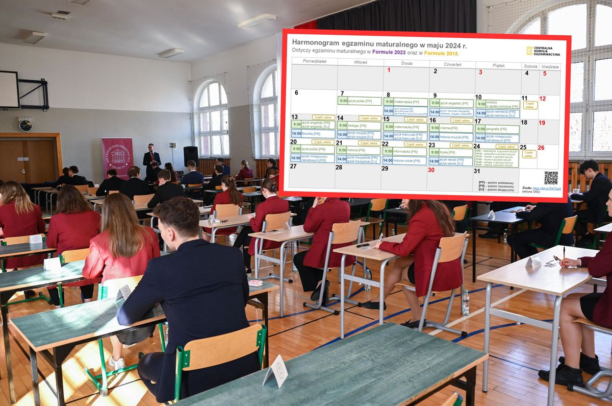 Harmonogram matur 2024. Kiedy egzaminy z j. polskiego, matematyki, angielskiego?