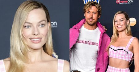 Margot Robbie i Ryan Gosling cali w różu wdzięczą się na promocji filmu "Barbie" (ZDJĘCIA)