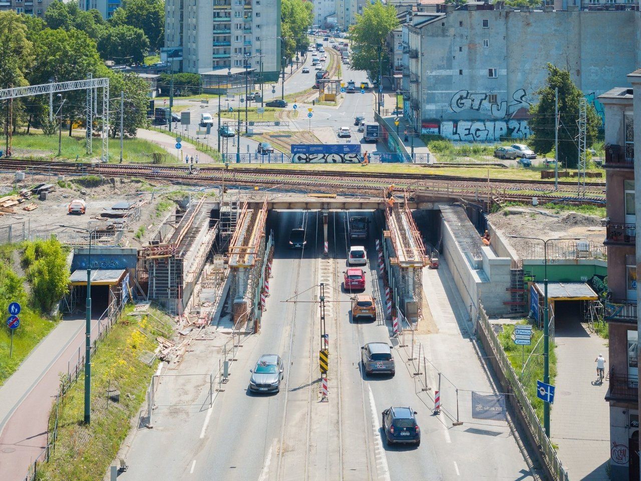 15 listopada zostanie znów zamknięty przejazd pod przebudowywanym wiaduktem nad ul. Piłsudskiego w centrum Sosnowca 