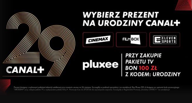 Bezpłatne kanały i karta podarunkowa z okazji urodzin Canal+ Polska