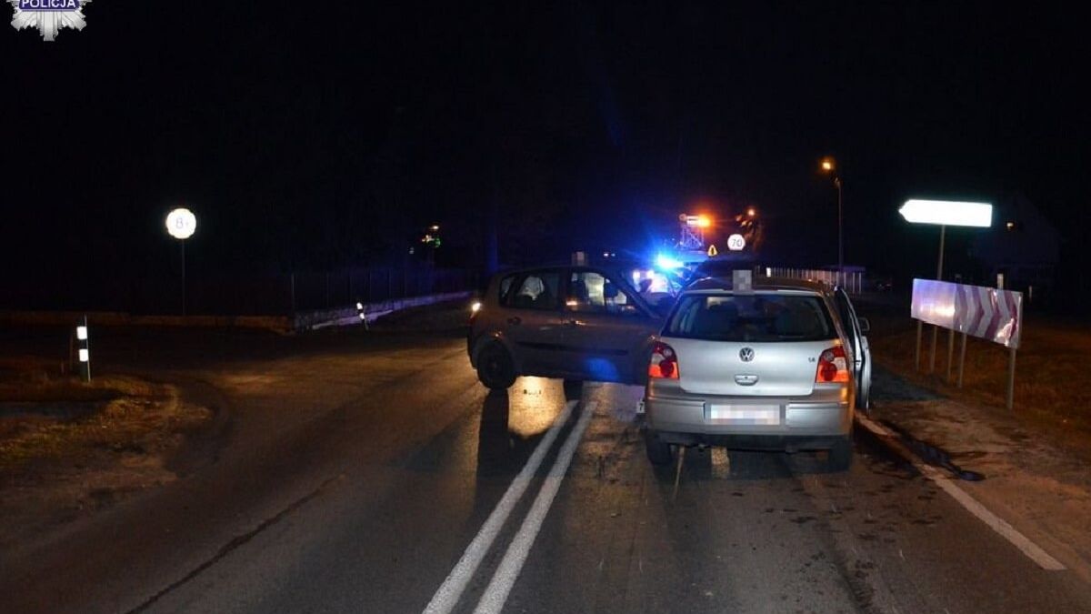 Pjany kierowca wjechał w inne auto