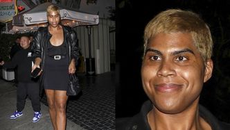Odszykowany w mini EJ Johnson chwali się długimi nogami w drodze na imprezę. Ikona mody?