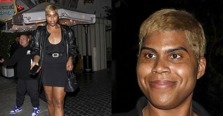 Odszykowany w mini EJ Johnson chwali się długimi nogami w drodze na imprezę. Ikona mody?