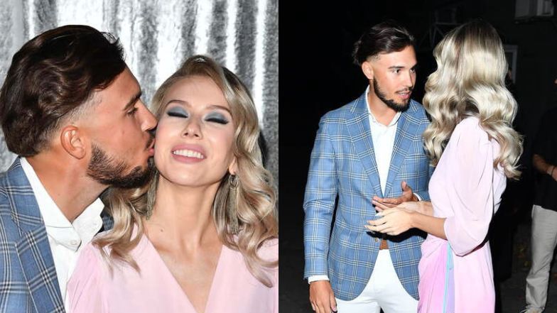 Leon Myszkowski obcałowuje ukochaną