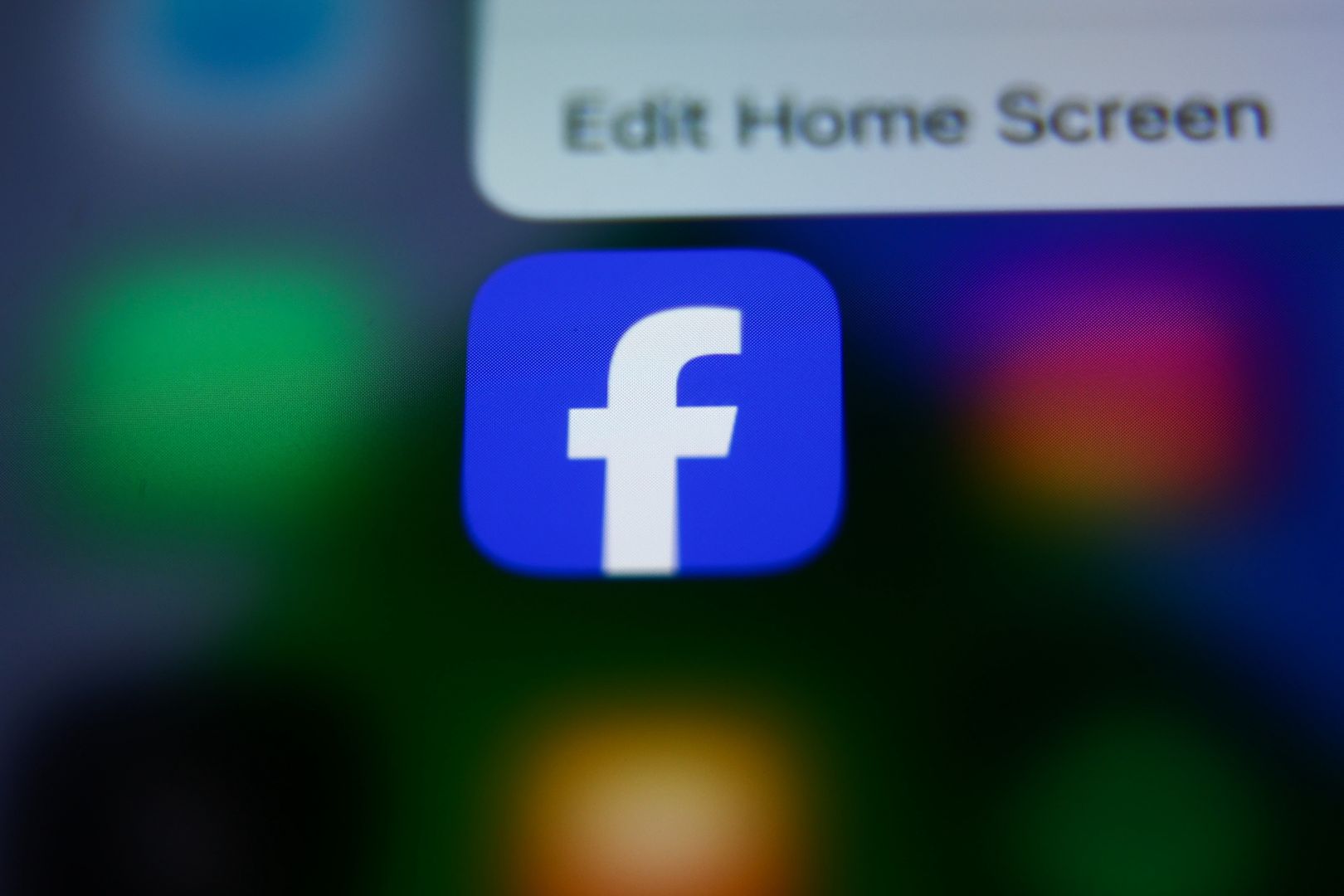 Facebook icon displayed on a phone screen is seen in this illustration photo taken in Krakow, Poland on September 26, 2023. (Photo by Jakub Porzycki/NurPhoto via Getty Images)