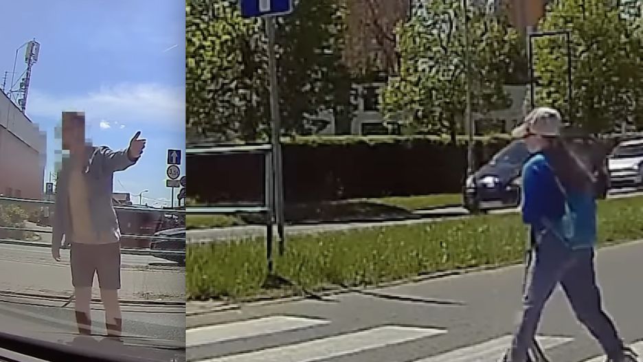 Kierowcy puściły nerwy na widok lekceważenia przepisów przez innych użytkowników drogi. Wysiadł z auta, by dziewczynka z hulajnogą mogła przejść na pasach na drugą stronę 
