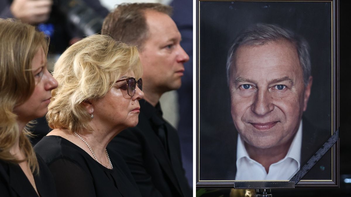 Rodzina Jerzego Stuhra złożyła piękny wieniec podczas pogrzebu