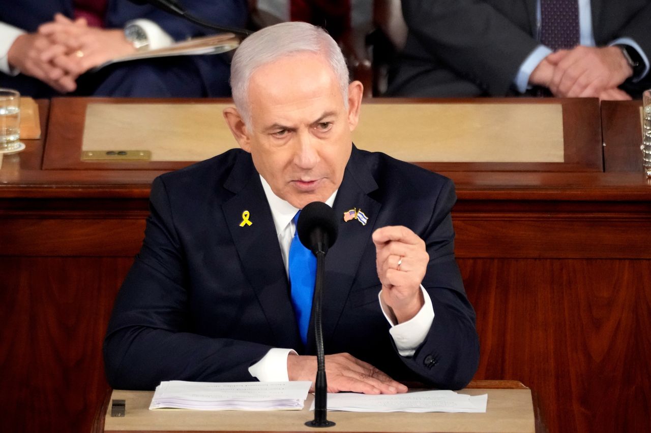 Joe Biden hosts Israeli Prime Minister Benjamin Netanyahu at the White House on Thursday.