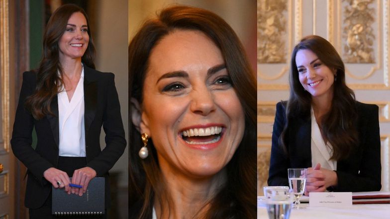 Kate Middleton na spotkaniu w Zamku w Windsorze 