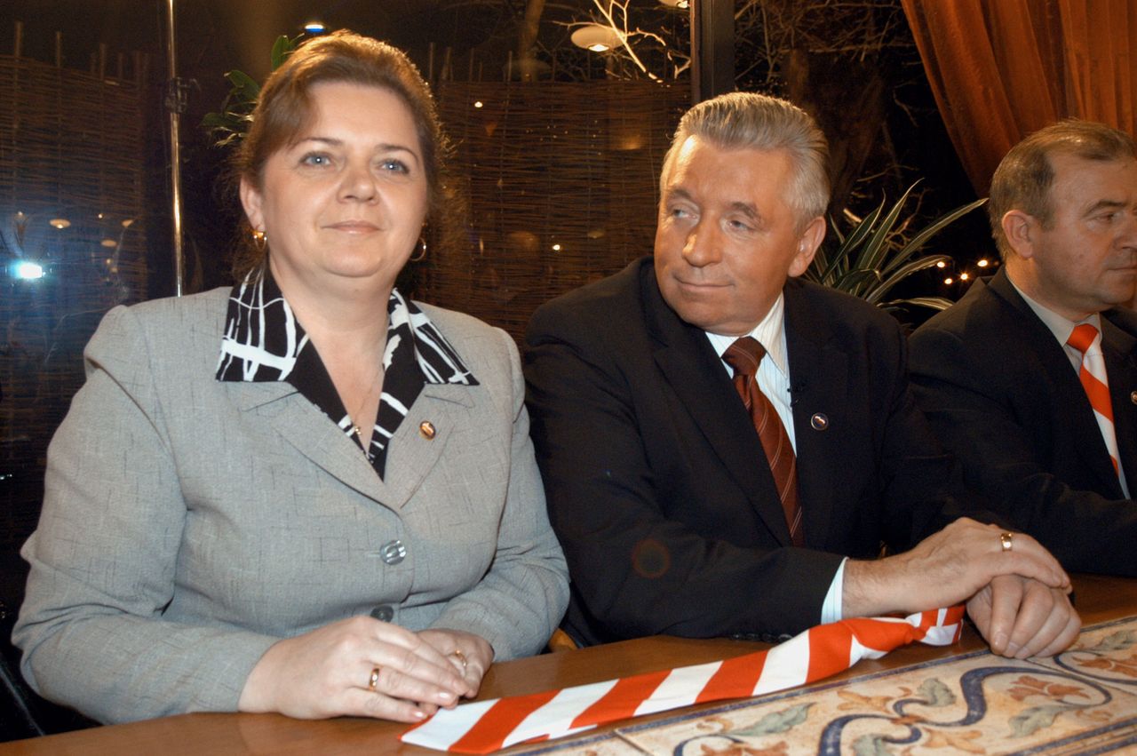 Renata Beger i Andrzej Lepper w 2003 roku