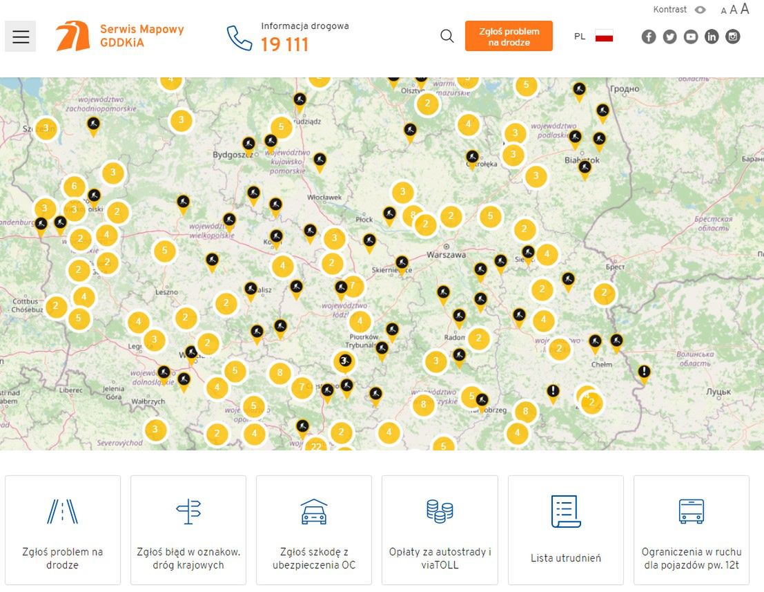 Czytelna mapa może okazać się przydatna w podróży.