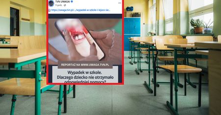 Wypadek w szkole w Będzinie. 7-latka uderzyła twarzą w ławkę. "Byłam w szoku"