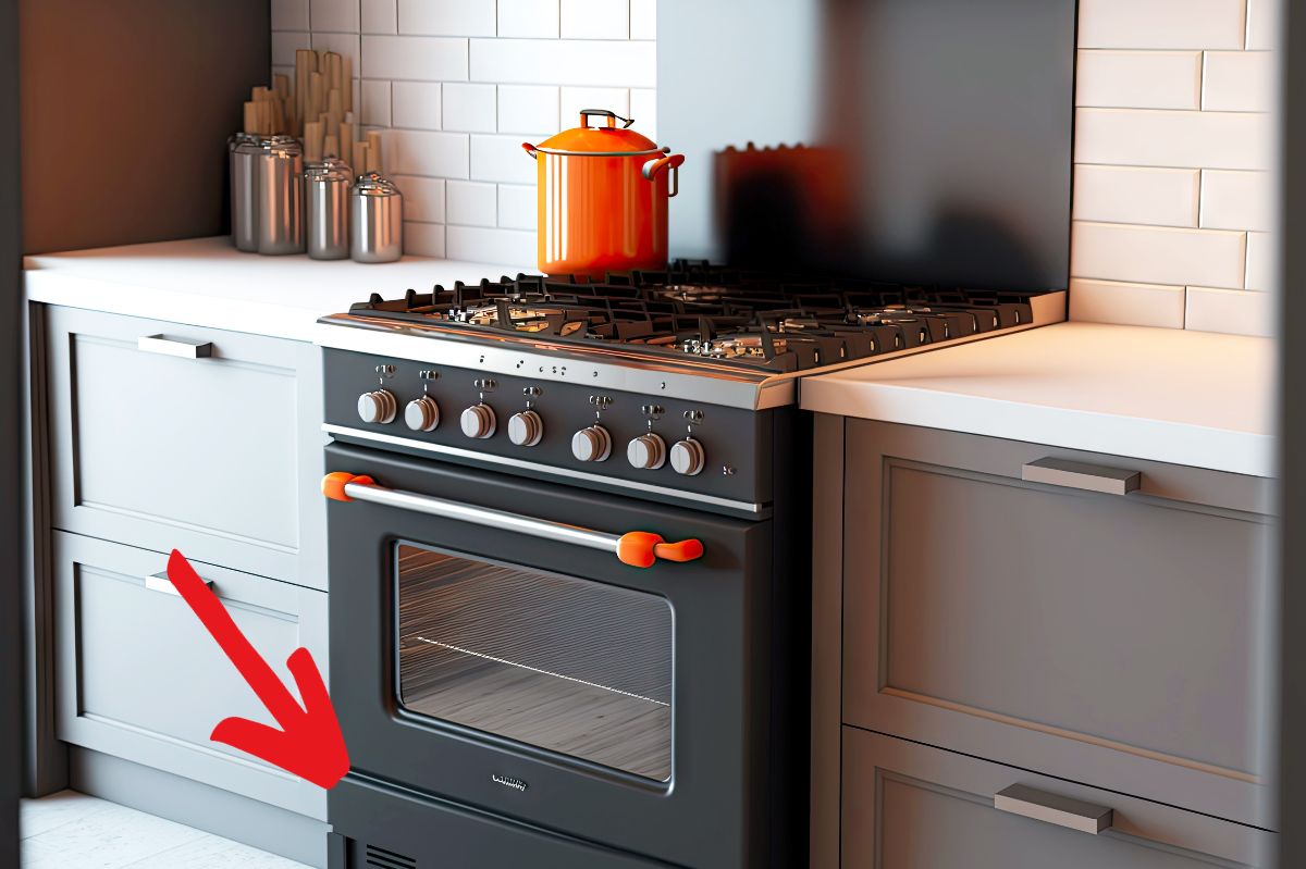 Few people know what the drawer under the oven is for. We're not using it the way we should