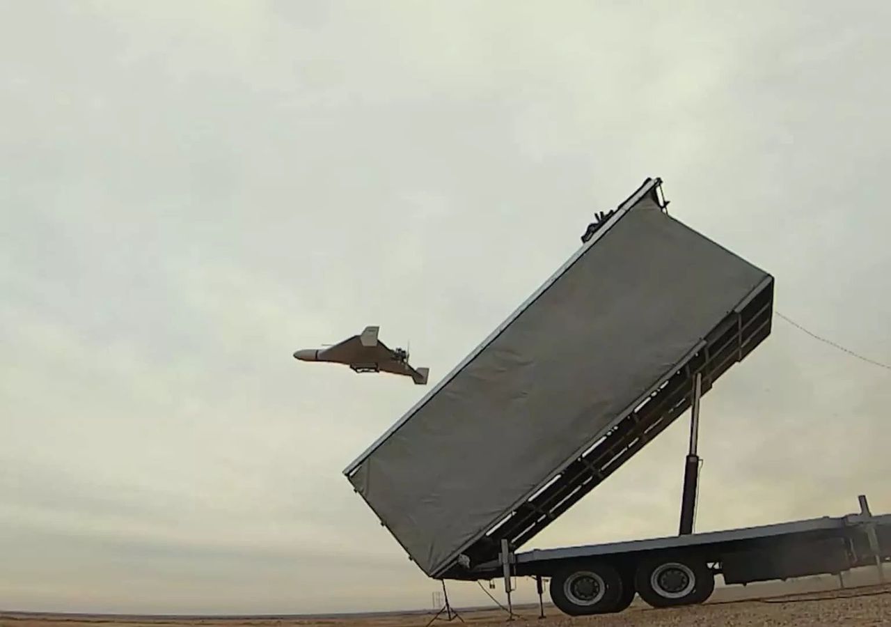 Shahed 136 launches from the platform