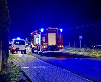 Strzałków: Ford uderzył w konia. Nieprzytomny kierowca trafił do szpitala