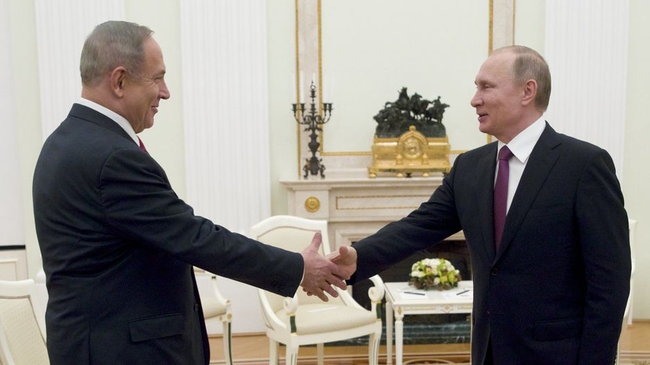 Benjamin Netanjahu i Władimir Putin