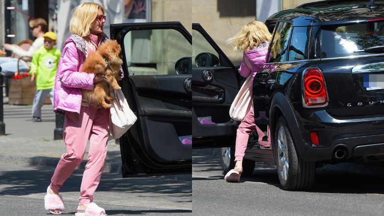 Edyta Olszówka łamie przepisy i mknie na shopping