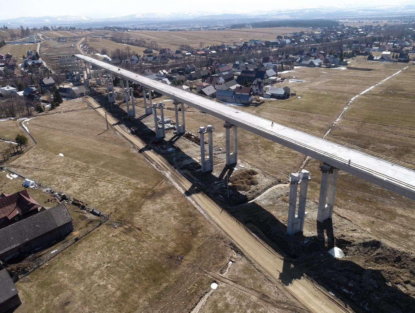 Prace na nowej DK47 na odcinku Rdzawka - Nowy Targ
