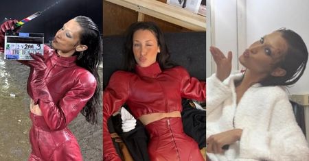 Bella Hadid szokuje ULTRAWĄSKĄ TALIĄ na planie serialu (ZDJĘCIA)