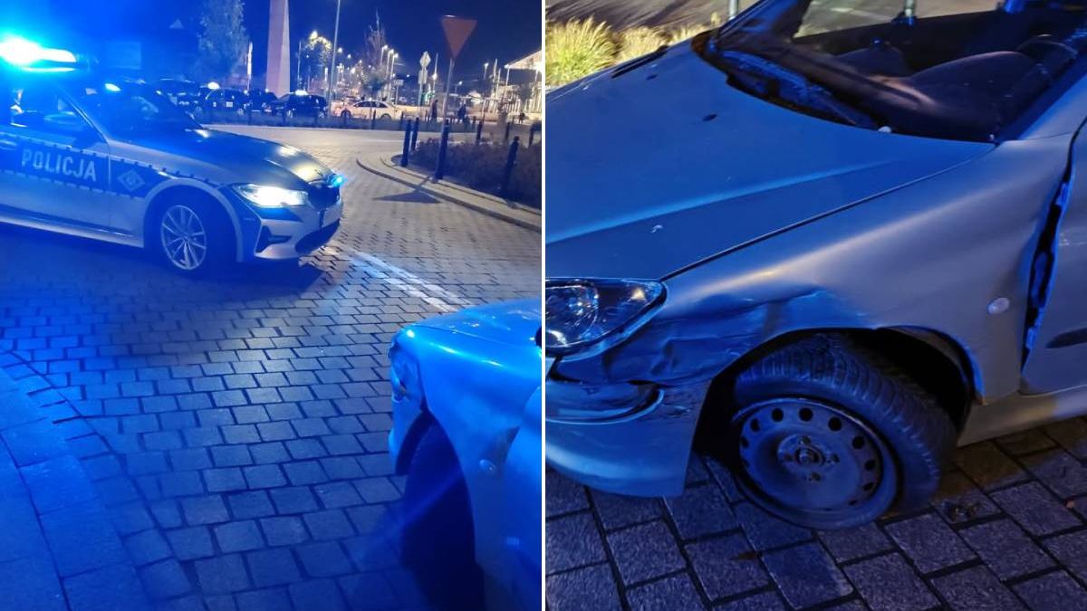 Pijany kierowca peugeota uszkodził 3 auta na ul. 1 Maja w Lublinie