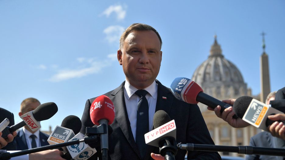 Koronawirus. Polska. Prezydent Andrzej Duda w Watykanie odpowiedział na pytania dziennikarzy o COVID-19