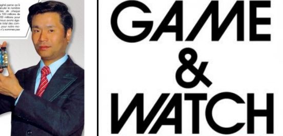 Gunpei Yokoi i logo Game & Watch.
