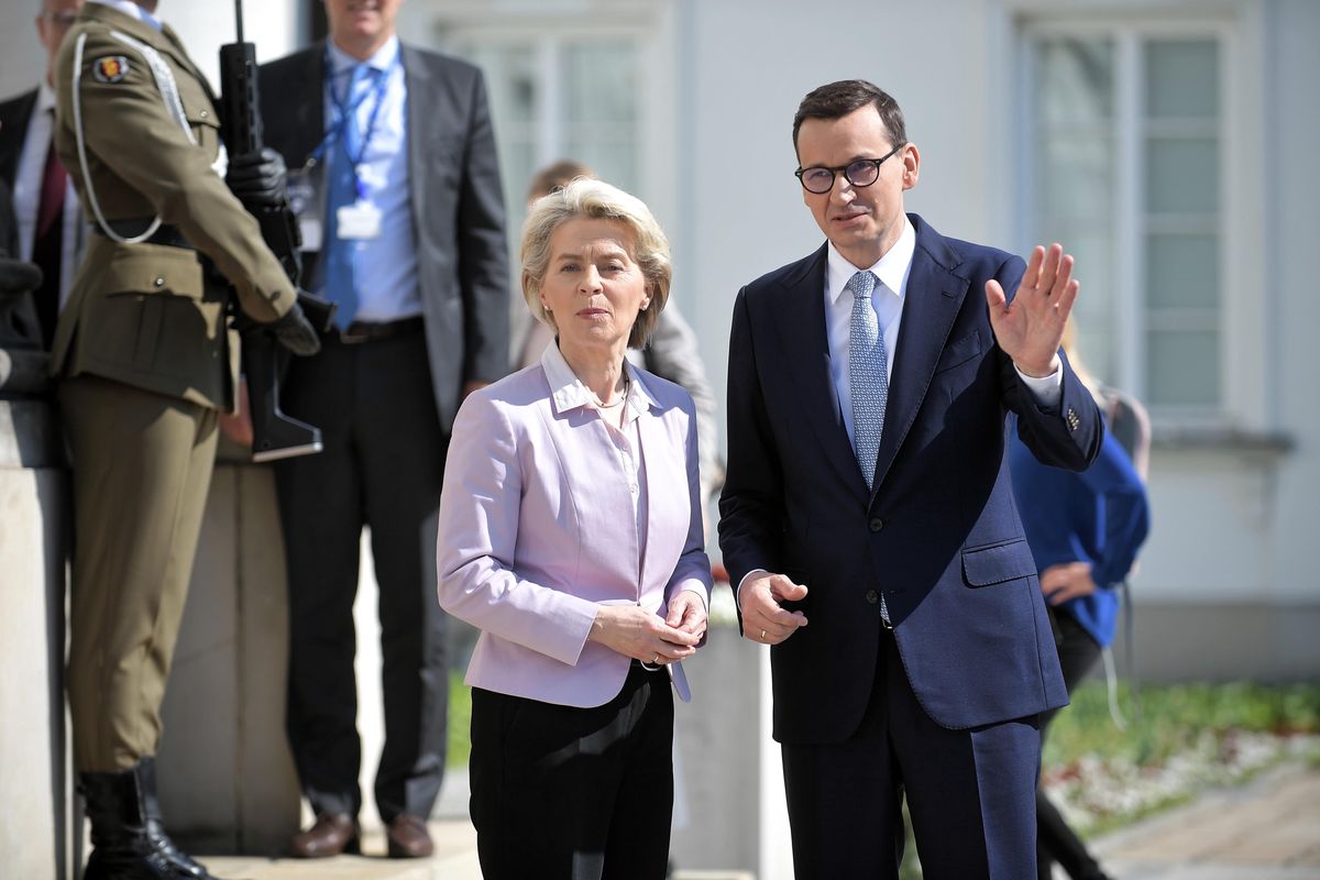 Ursula von der Leyen i Mateusz Morawiecki