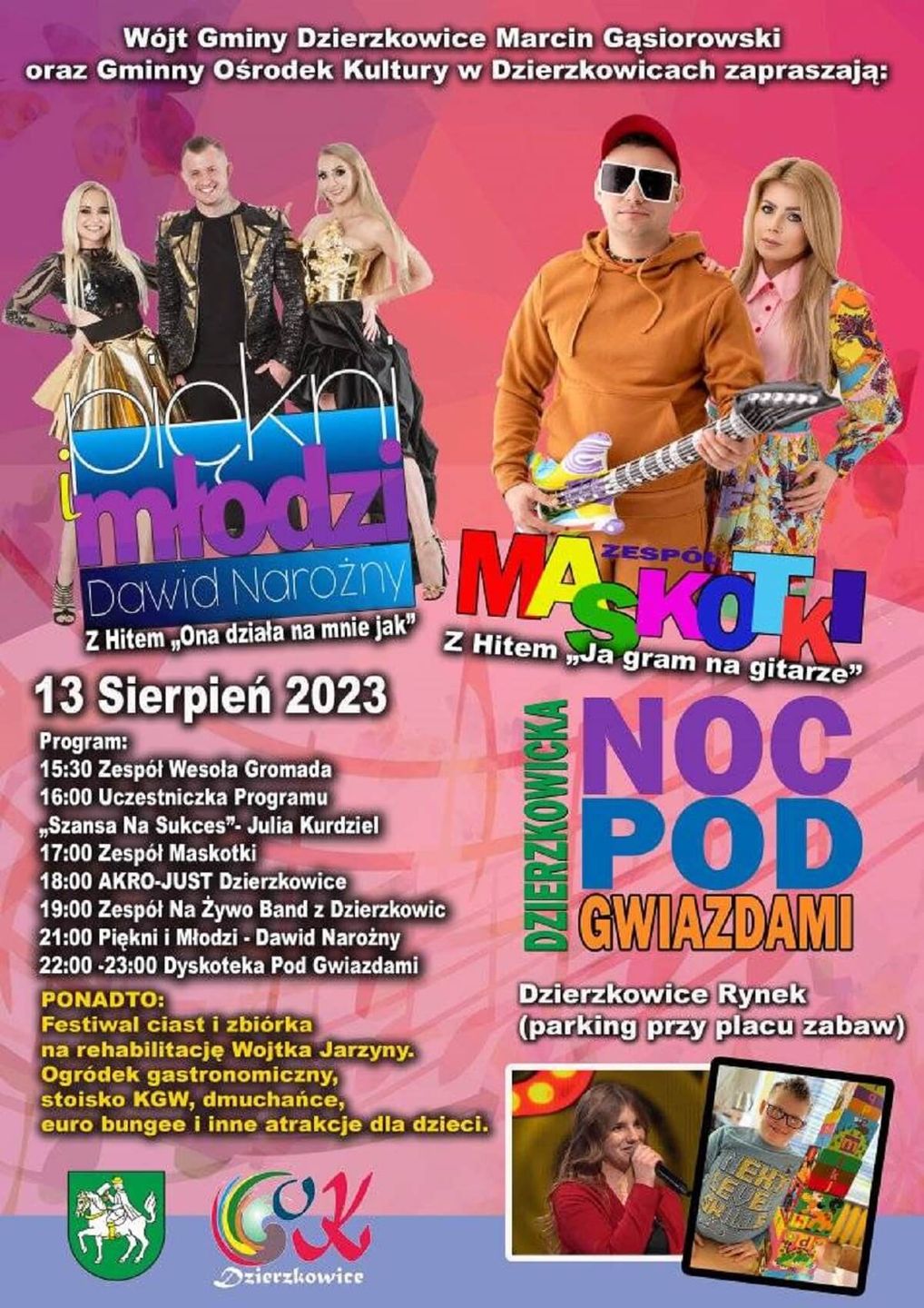 Dzierzkowicka Noc Pod Gwiazdami 2023 - plakat, program wydarzenia