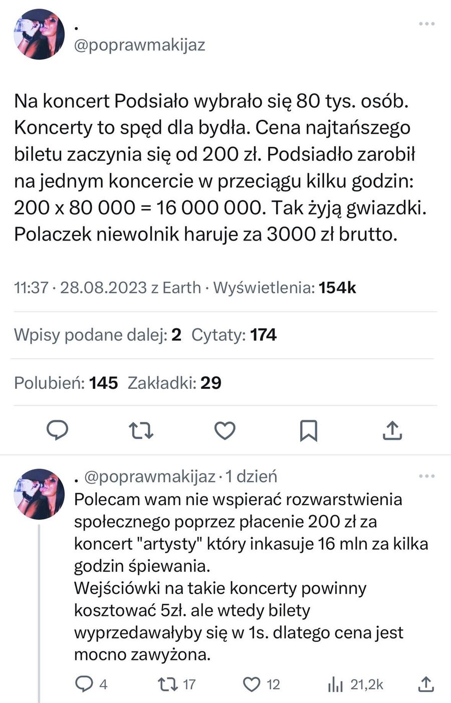 Internautka "krytykuje" Podsiadło