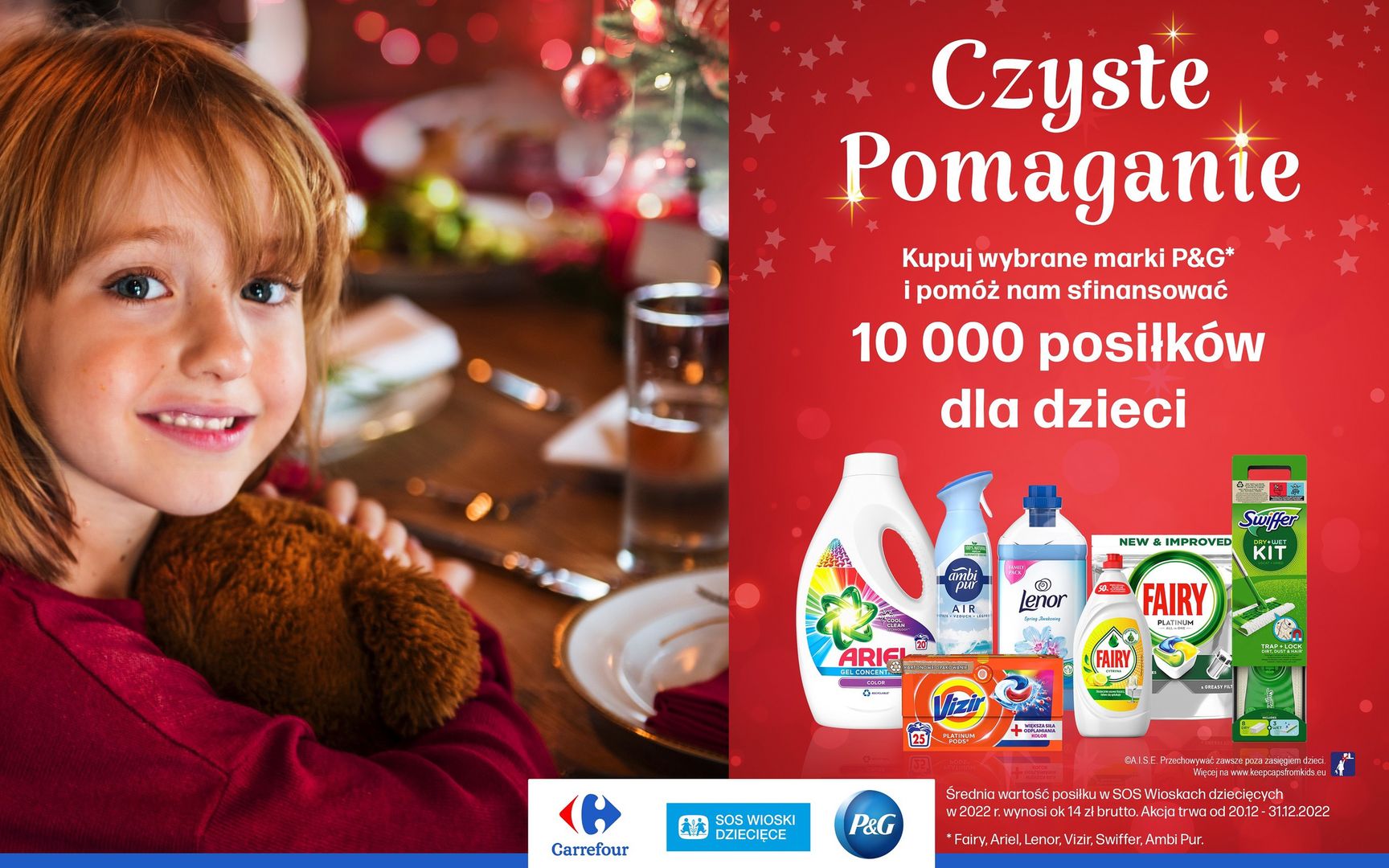 Kolejne 10 000 posiłków trafi do potrzebujących dzieci. IV edycja akcji P&G "Czyste pomaganie"