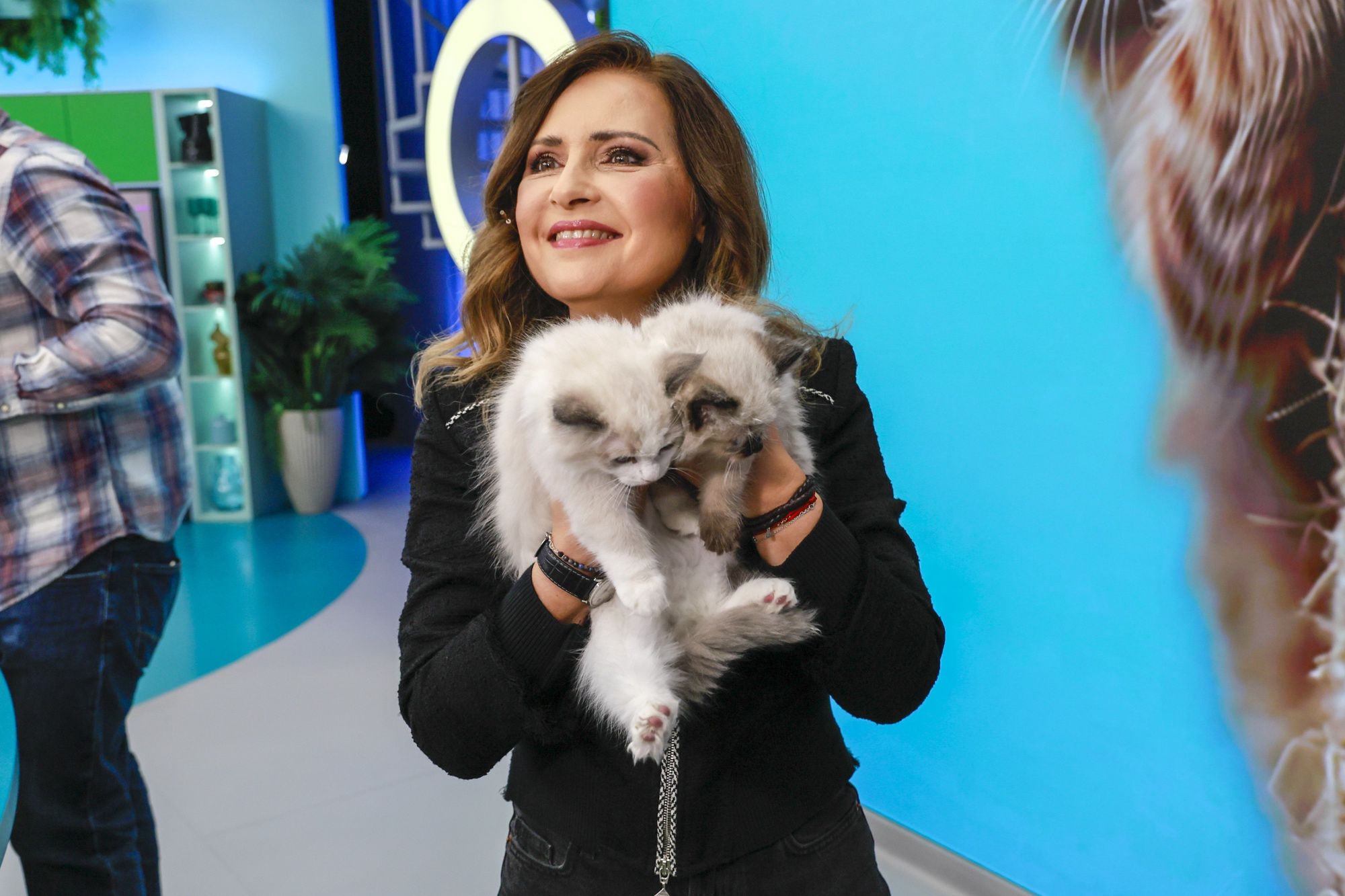 Agnieszka Gozdyra z kotami