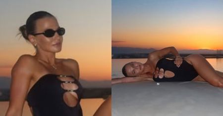 Zalotna Anna Lewandowska wygina się na tle zachodzącego słońca: "OBŁĘD" (FOTO)