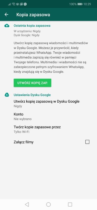 WhatsApp ostrzega o braku pełnego szyfrowania.