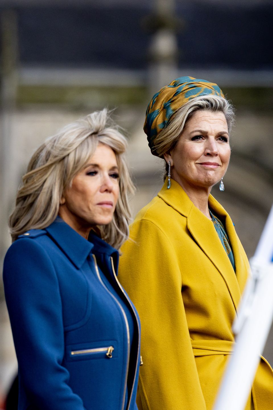 Brigitte Macron na spotkaniu z królem Holandiuu