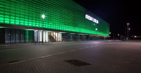 Motor Lublin Arena dziś w zielonym świetle. Wyjątkowa iluminacja z okazji Dnia Świętego Patryka