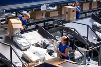 Operations At Poland's Biggest Clothes Retailer LPP SA
Employees sort boxes of clothes at the logistics center of LPP SA in Pruszcz Gdanski, Poland, on Thursday, Aug. 13, 2015. LPP is central Europe's biggest publicly-traded clothing retailer. Photographer: Bartek Sadowski/Bloomberg via Getty Images
Bloomberg
EMEA; EUROPE, POLAND; POLISH; EUROPE, MODEL; FASHION; APPAREL, RETAIL; RETAILER; STORE; STORES, FINANCE; FINANCIAL; ECONOMY, ECONOMY; ECONOMIC; ECO, MANUFACTURER; FACTORY; INDUSTRY