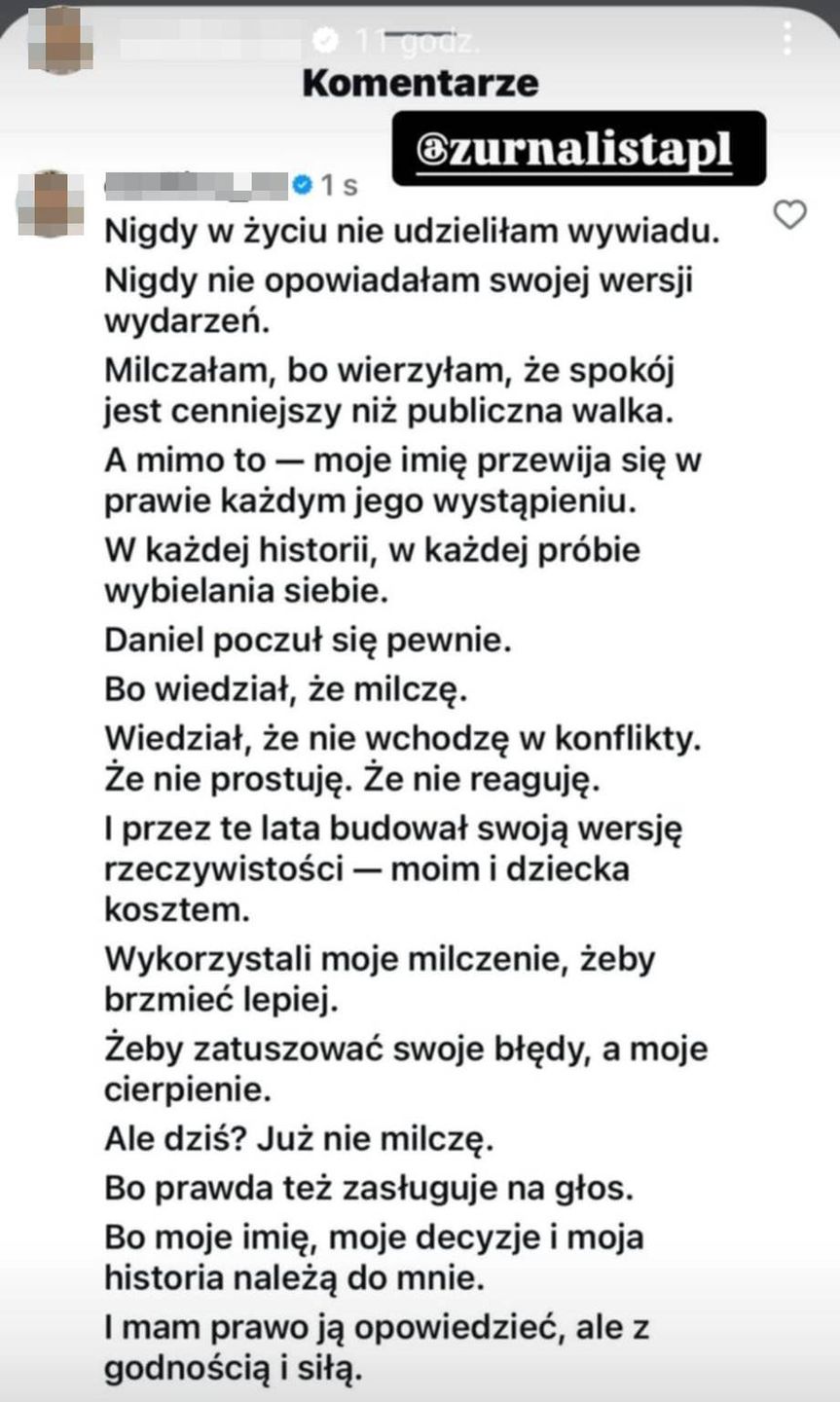 Była żona Daniela Martyniuka przerwała milczenie