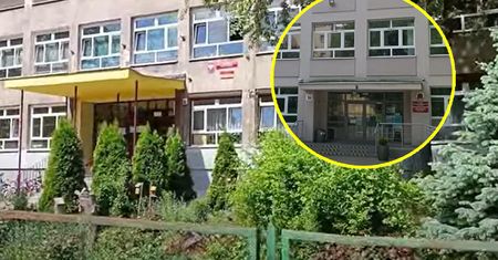 Szkoła w ruinie obok wyremontowanego urzędu. Obrazki z Krakowa