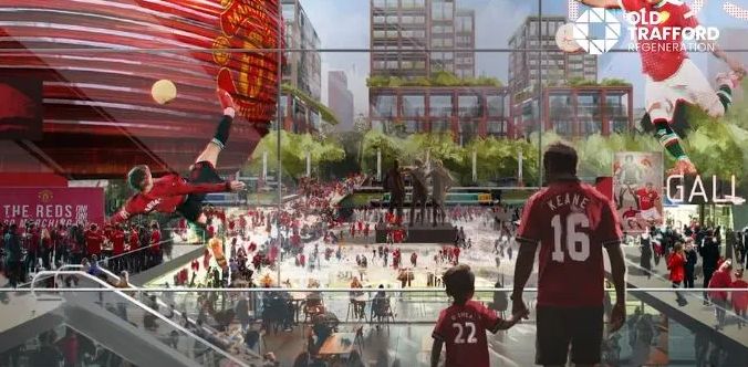 Visualisierung des neuen Stadions von Manchester