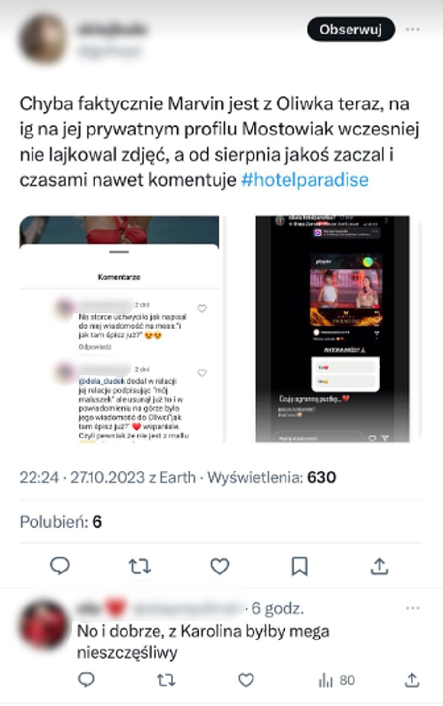 Internauci podejrzewają, że Marvin jest z Oliwką