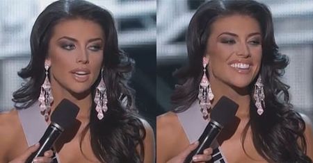 Miss Utah próbuje odpowiedzieć na pytanie...
