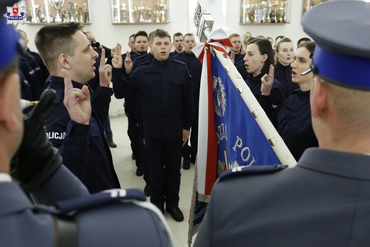 Ślubowanie nowych policjantów w Lublinie