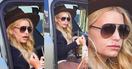 ODMIENIONA Jessica Simpson z nabrzmiałymi i posiniaczonymi ustami załatwia sprawunki w Beverly Hills (ZDJĘCIA)